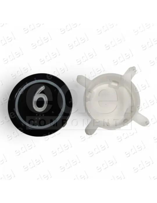 BOUTON EDEL REGLETA BLACK LUM. ROUGE 6