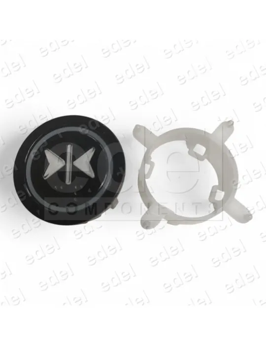 BOUTON EDEL REGLETA BLACK NON LUMINEUX FERMETURE PORTES
