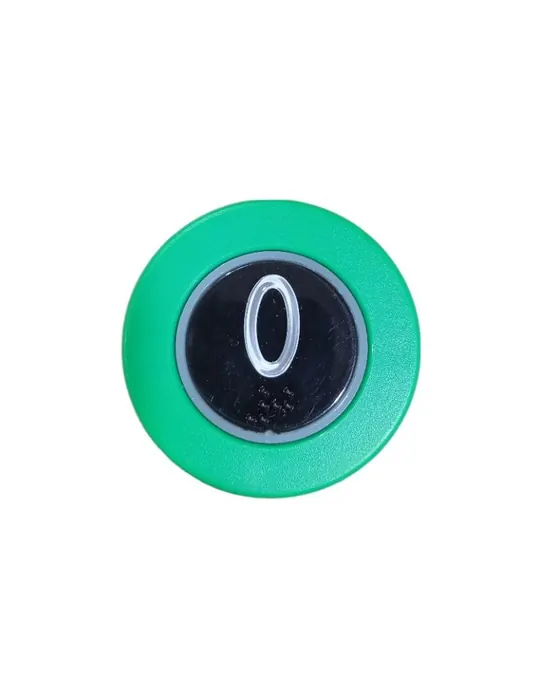 BOUTON EDEL R/C ECLAIRAGE BLEU 0 AVEC ANNEU VERT SORTIE (0)