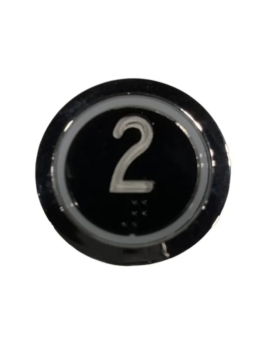 BOUTON EDEL BARRETTE CHROMÉE LUMINEUSE ROUGE 2