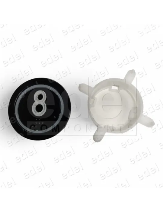 BOUTON EDEL REGLETA BLACK LUM. ROUGE 8
