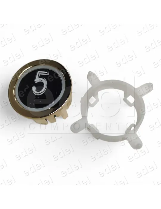 BOUTON EDEL REGLETA DORADO LUM. ROUGE 5