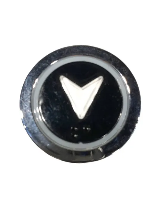 BOUTON EDEL BARRETTE CHROMÉE LUMINEUSE ROUGE FLÈCHE DESCENTE