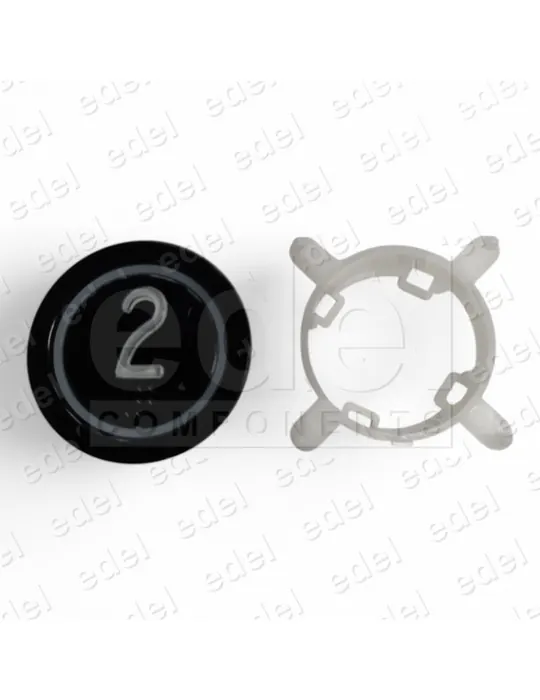 BOUTON EDEL REGLETA BLACK LUM. ROUGE 3