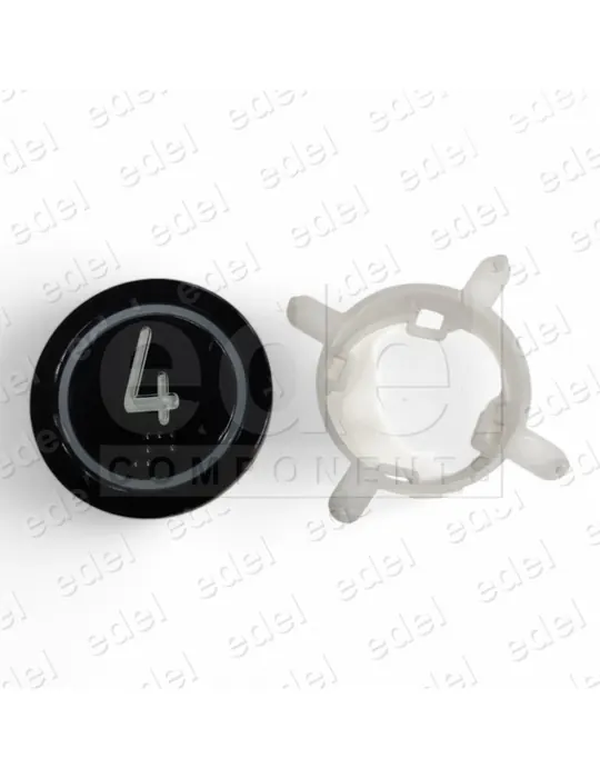 BOUTON EDEL REGLETA BLACK LUM. ROUGE 4