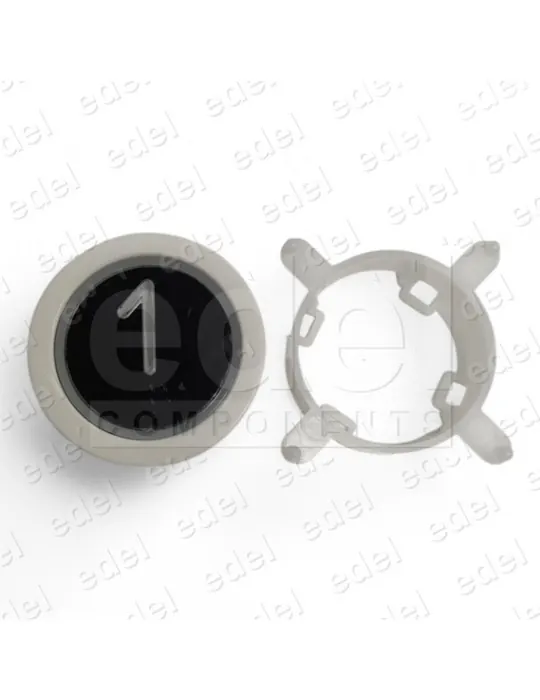 BOUTON EDEL REGLETA WHITE LUM. ROUGE 1