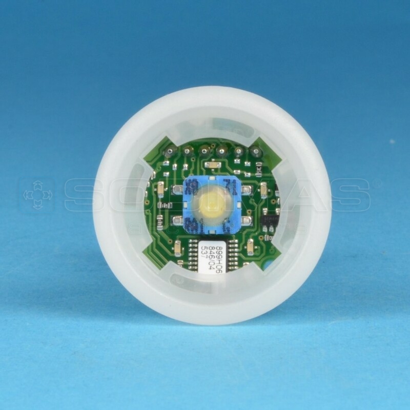 Bouton KSS blanc palier F2KFB1 + buzzer - Bouton maître (haut) - Eclairage par LED orange Réf KM804342G03