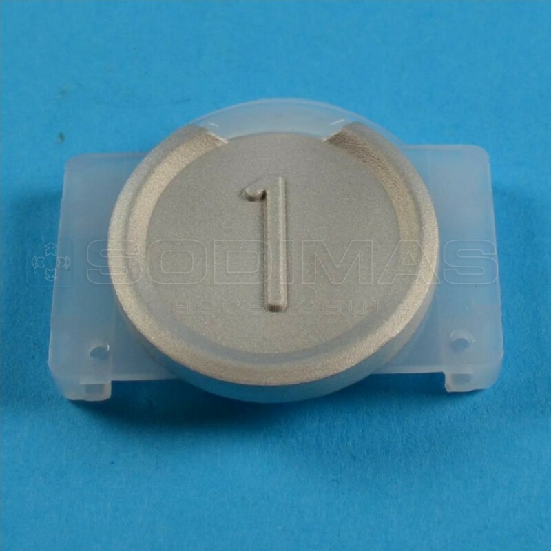 Touche grise métal gravée 1 bouton Sigma