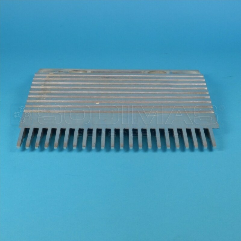 Peigne aluminium RTV-A 202,7x185,9 mm 22 dents pour escalier mécanique RTV