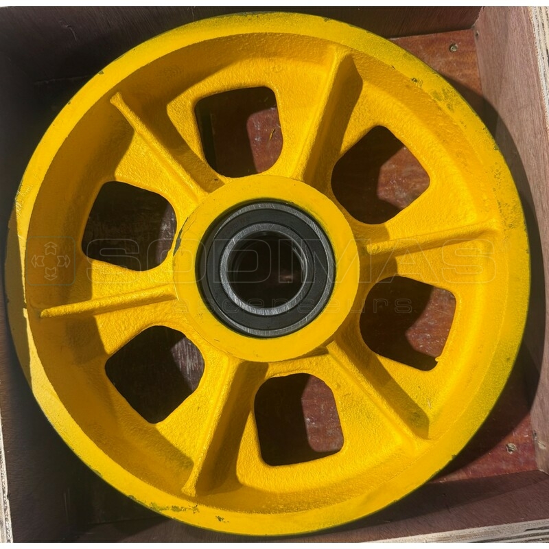 Poulie déflexion Ø 330 x 83, 5 mm -6 câbles de 8 mm -axe Ø 50 mm compatible