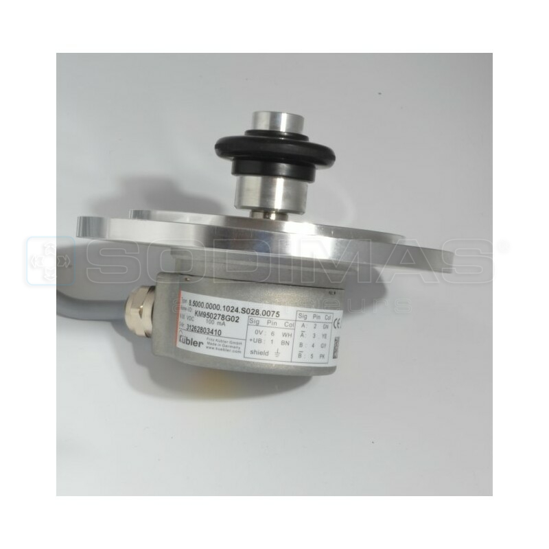Codeur avec galet Ø 37.5 mm pour variateur KDL16L KM950278G01- compatible