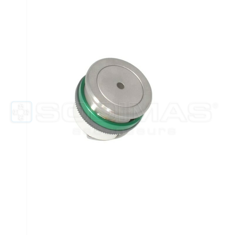Bouton cabine anti vandale KSS140 -Niveau principale (avec bague verte) KM1352926G02-livré avec collerette fixation
