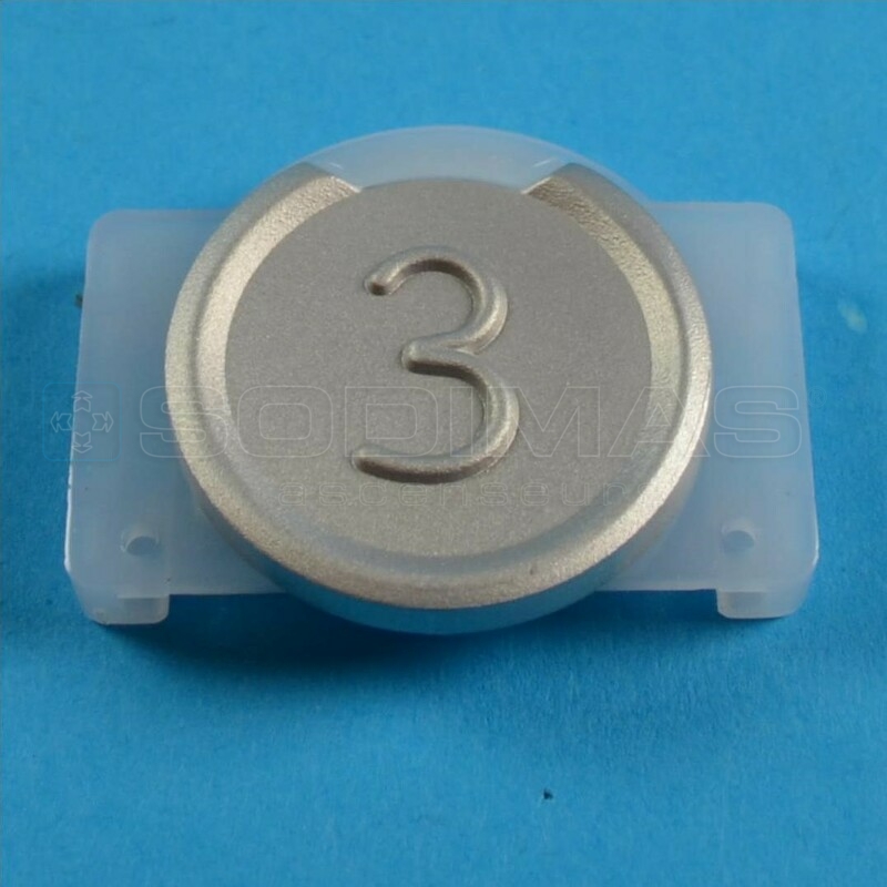 Touche grise métal gravée 3 bouton Sigma