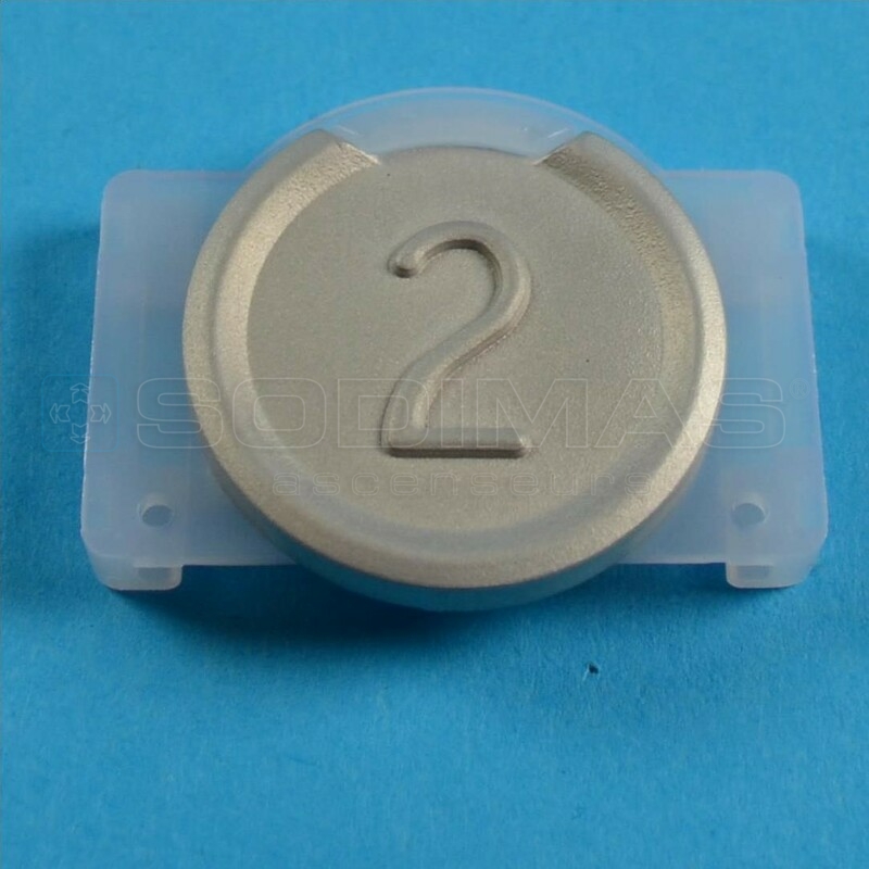 Touche grise métal gravée 2 bouton Sigma