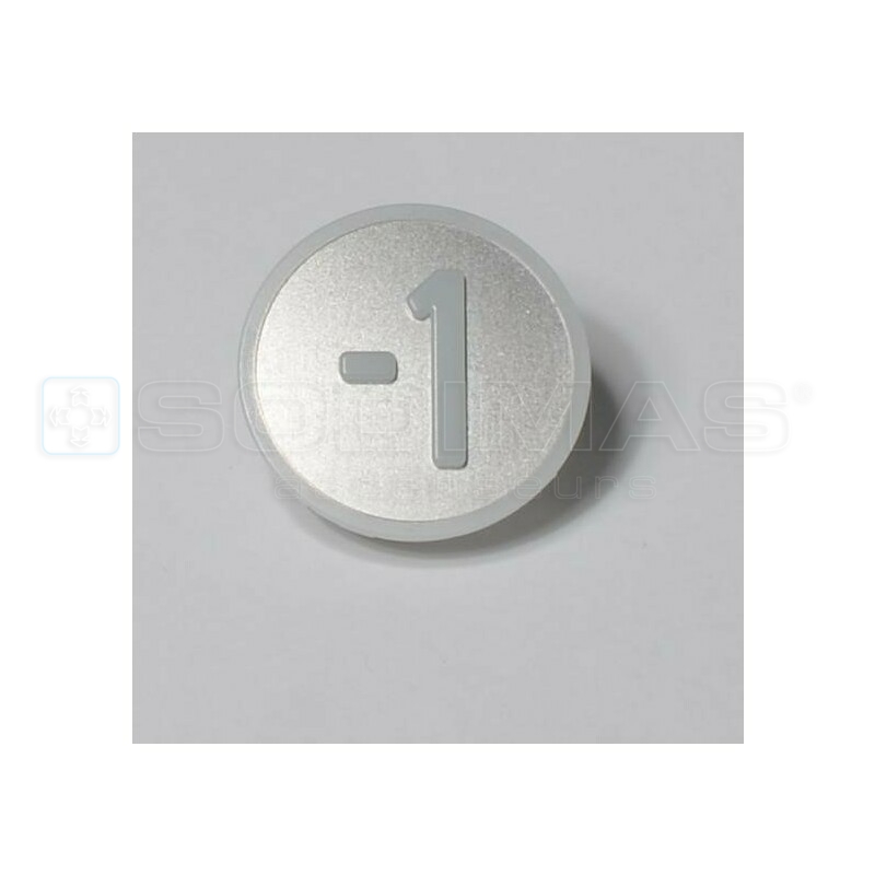 Pastille KSS gravé -1 en blanc sur fond gris - compatible