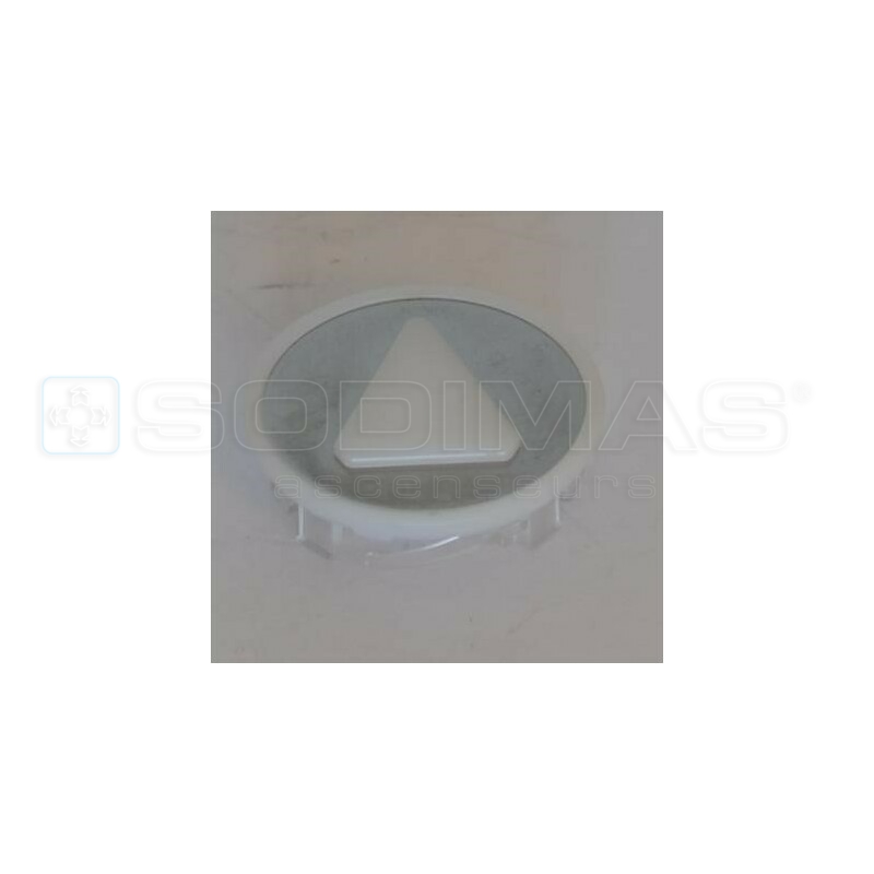 Pastille KSS flèche montée blanche sur fond gris - compatible
