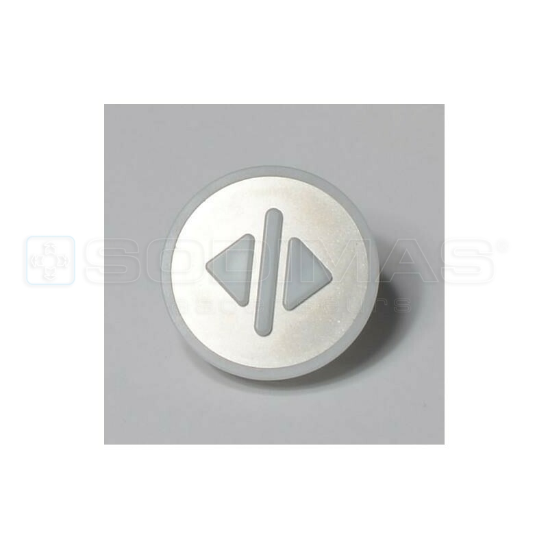 Pastille KSS symbole réouverture en blanc sur fond gris - compatible