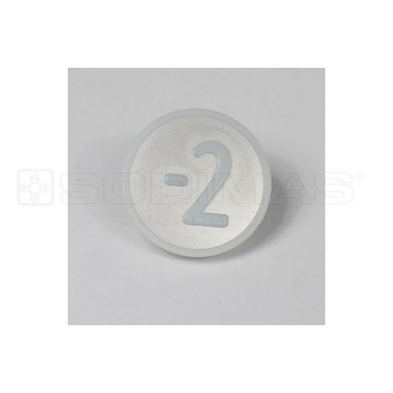 Pastille KSS gravé -2 en blanc sur fond gris - compatible