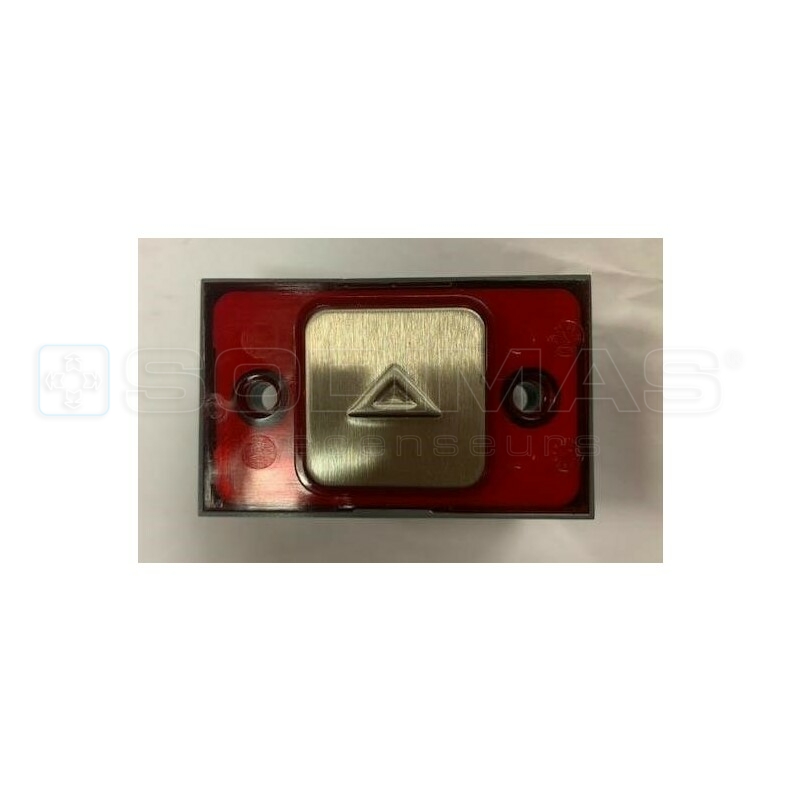 Bouton carré gravé flèche + LED rouge