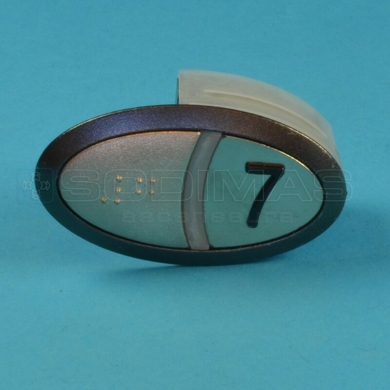 Bouton 3G gravé 7 + braille Arca 2