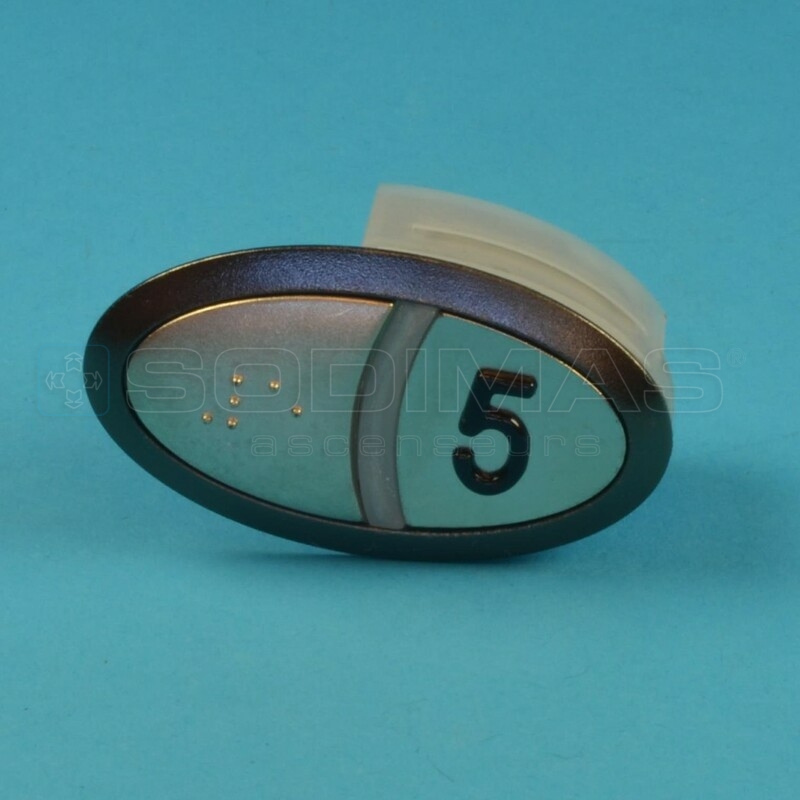 Bouton 3G gravé 5 + braille Arca 2