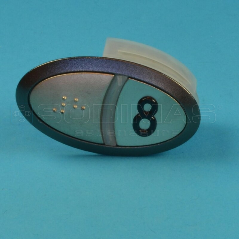 Bouton 3G gravé 8 + braille Arca 2