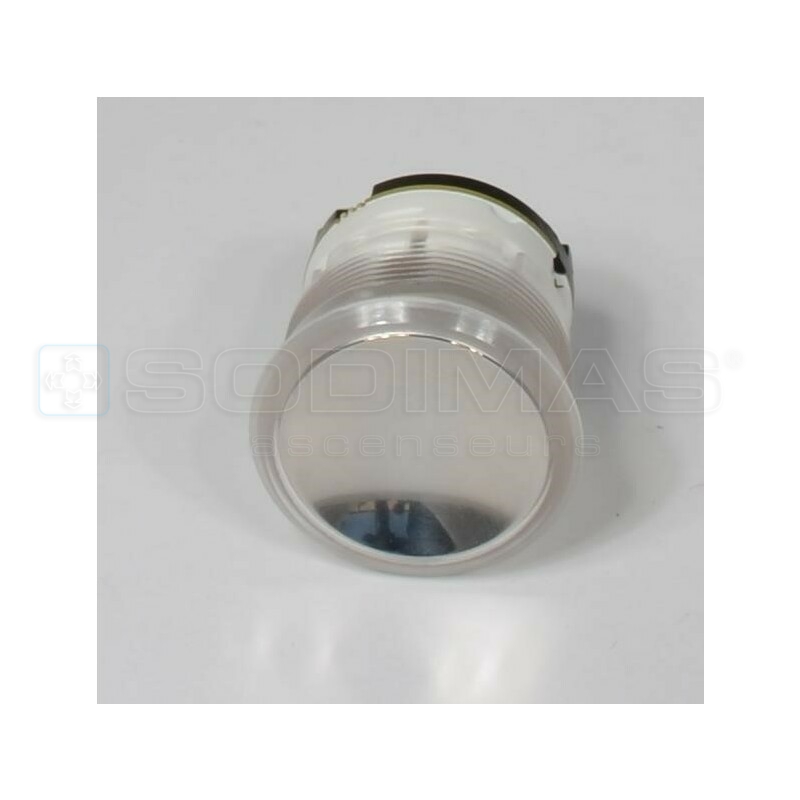 Bouton Otis 2000 collerette lumineuse verte manœuvre à relais-inox poli