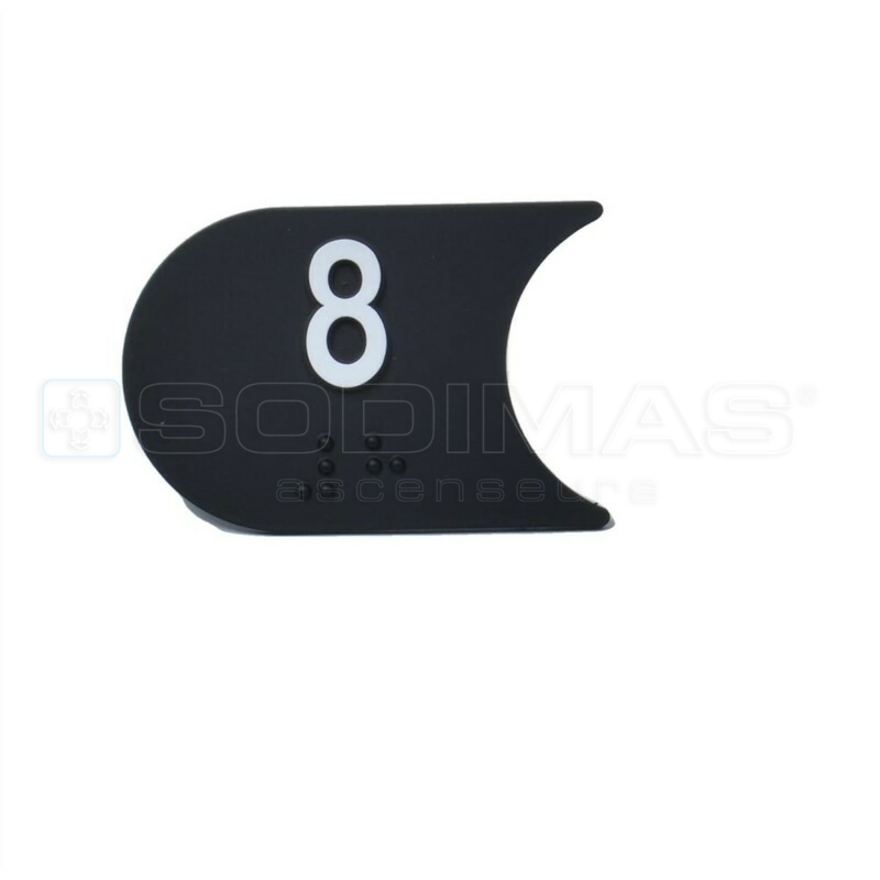Insert demi lune gravé 8 + braille