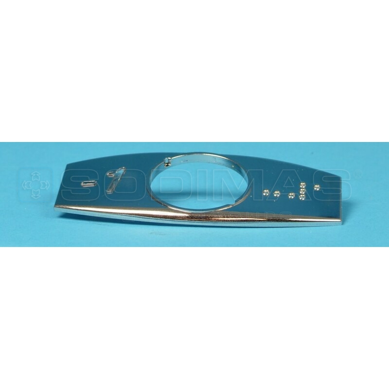 Chicklet chromé gravé -1 à gauche avec braille à droite