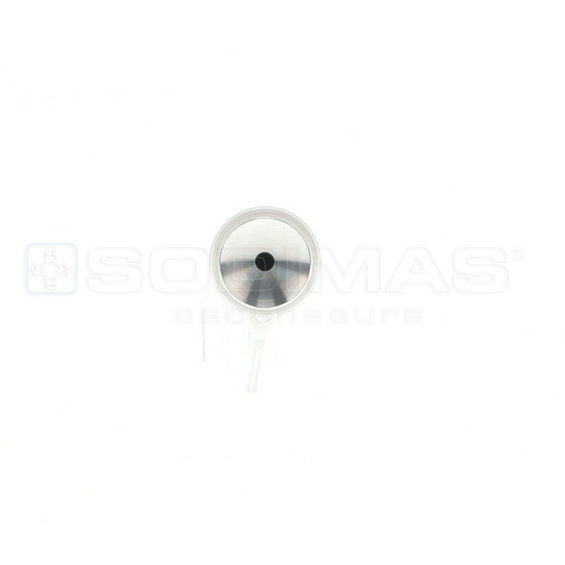 Bouton Touchless lumineux vert inox brossé-MCS