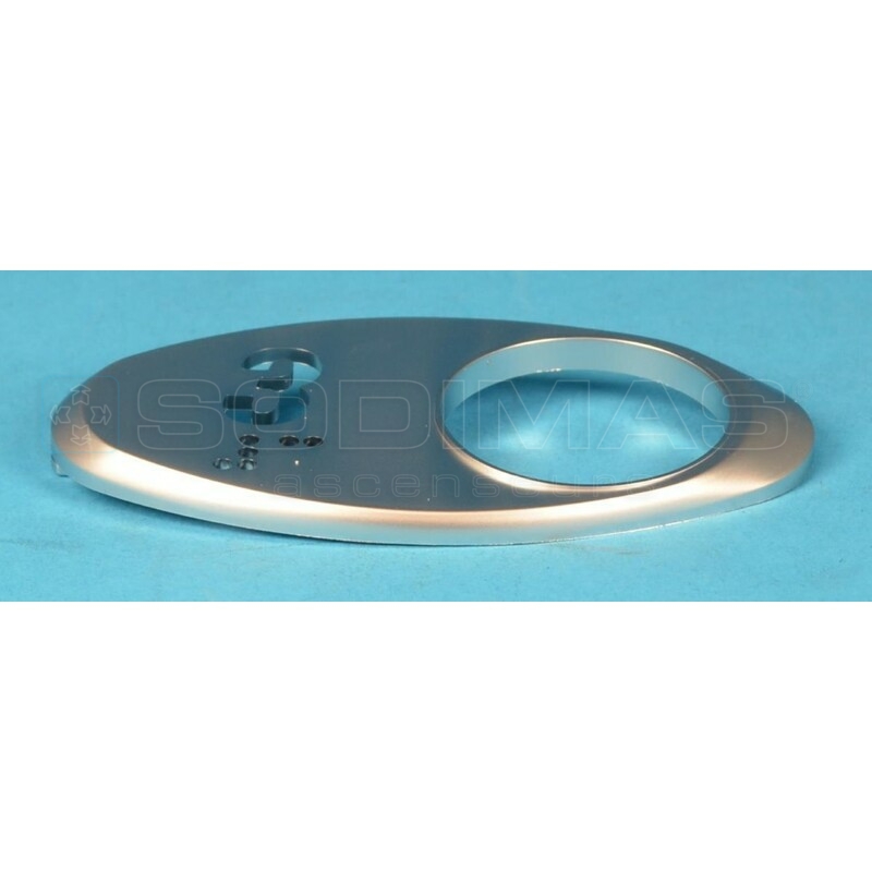 Chicklet ovale gravé 3 GeN2 avec braille Finition satin chromé