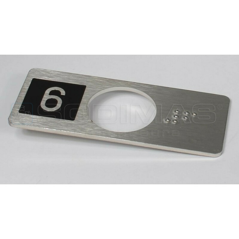 Chicklet antivandale gravée 6 à gauche + braille