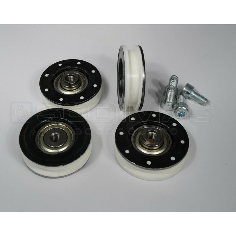 Galet Suspension porte PRIMA2 et SENCIA- jeu de 4- axe fileté M8