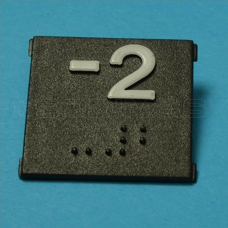 Insert gravé -2 + braille - modèle CFA