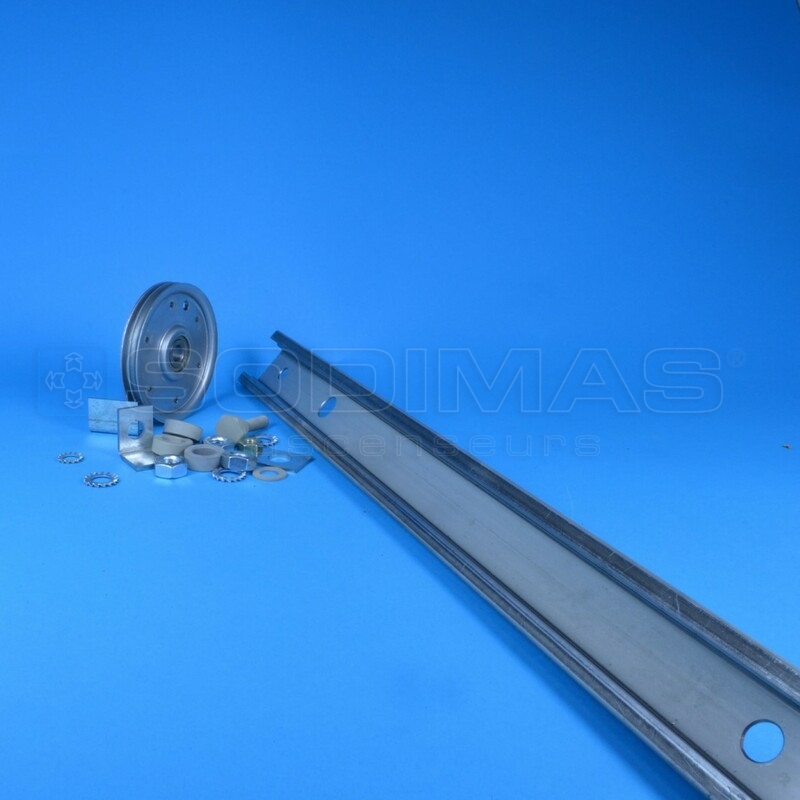 Rail suspension porte cabine LM ouverture centrale