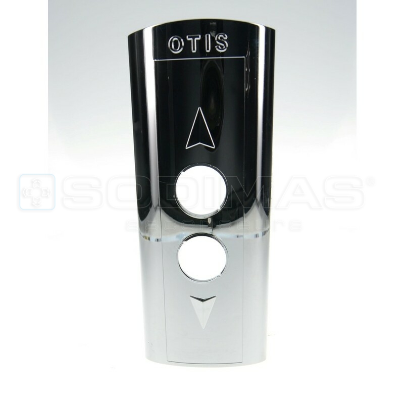 Plastron chrome 2 boutons avec logo + flèches - Otis 2000