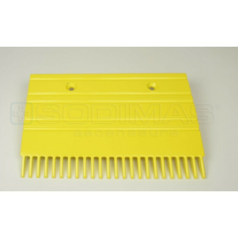 Peigne aluminium jaune milieu pour escalator 506 GAA453BM13 24 dents- 203.18 mm