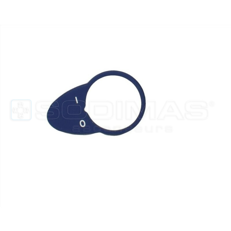 Chicklet ovale bleue gravé 0 / 1