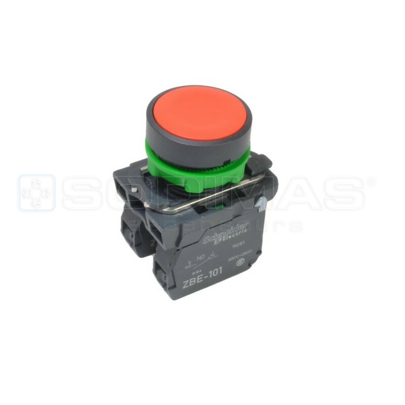 Bouton d'arret poussoir à accrochage