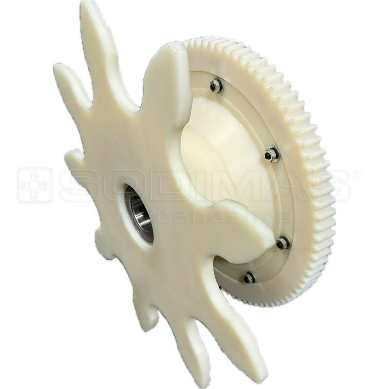 Poulie main courante crantée (sans axe) - compatible
