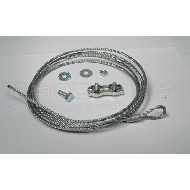 Cablette et fixation contrepoids porte EUROPA -Ouverture laterale -PL700-1300