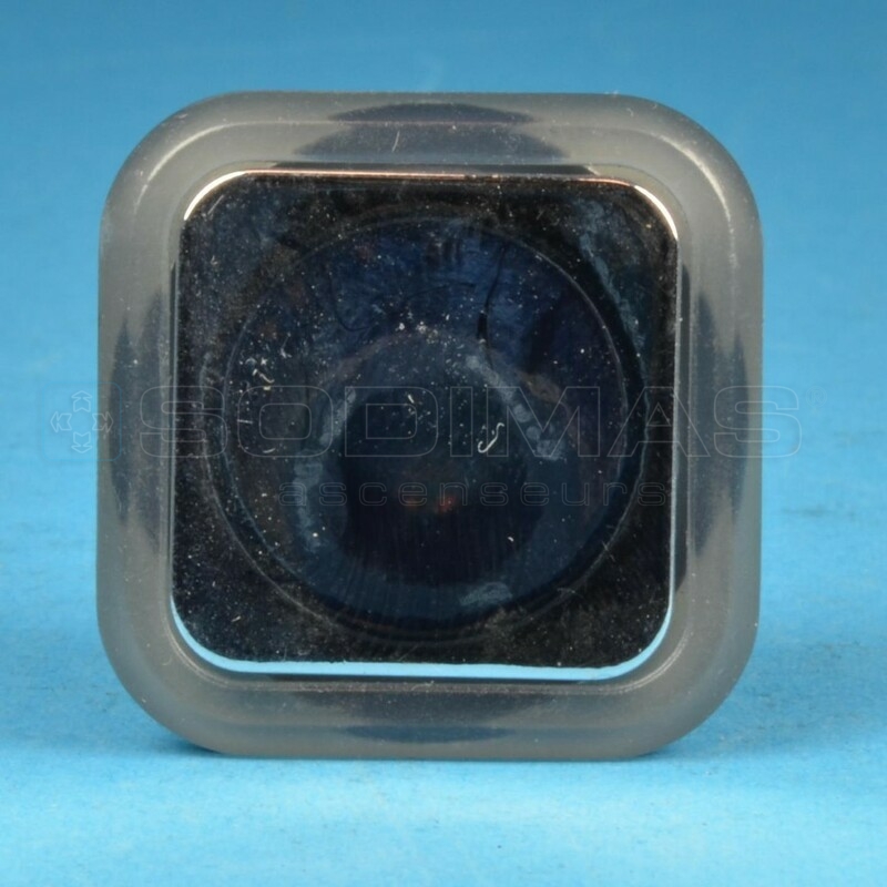 Bouton carré CFA lumineux rouge MCS