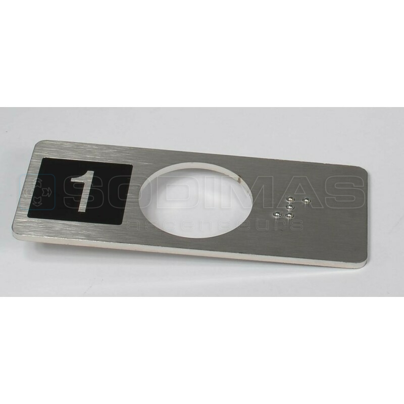 Chicklet antivandale gravée 1 à gauche + braille