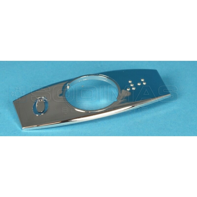 Chicklet chromé gravé 0 à gauche avec braille à droite