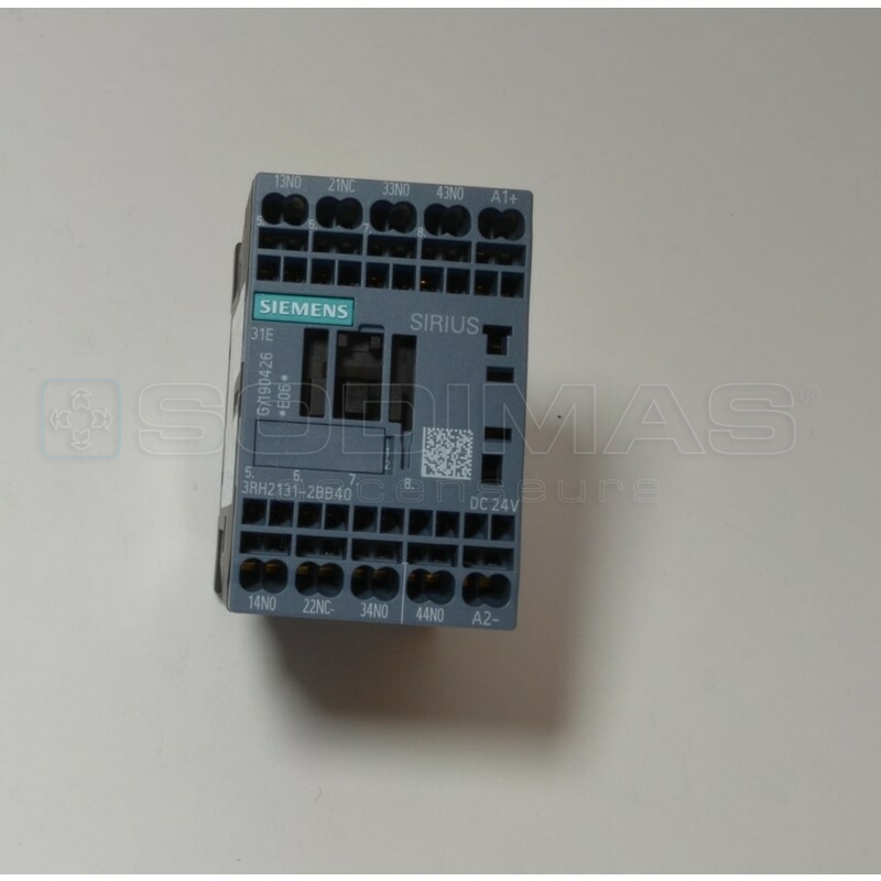 Contacteur auxiliaire Siemens 24VDC-3NO-1NC . 3RH2131-2BB40 remplace 3RH1131-2BB40 GAA613KQ1
