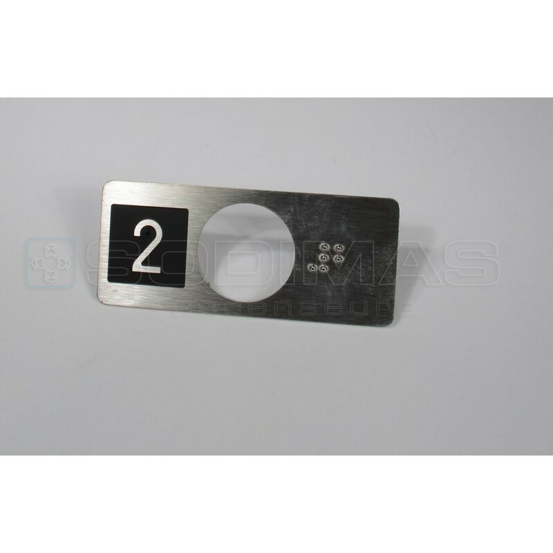 Chicklet antivandale gravée 2 à gauche + braille