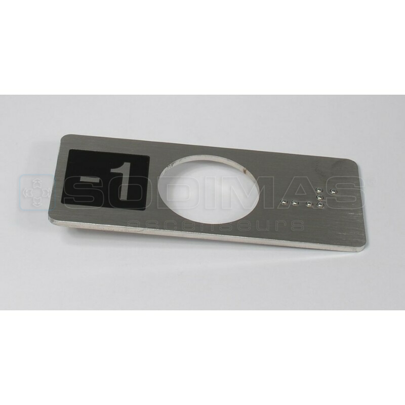 Chicklet antivandale gravée -1 à gauche + braille