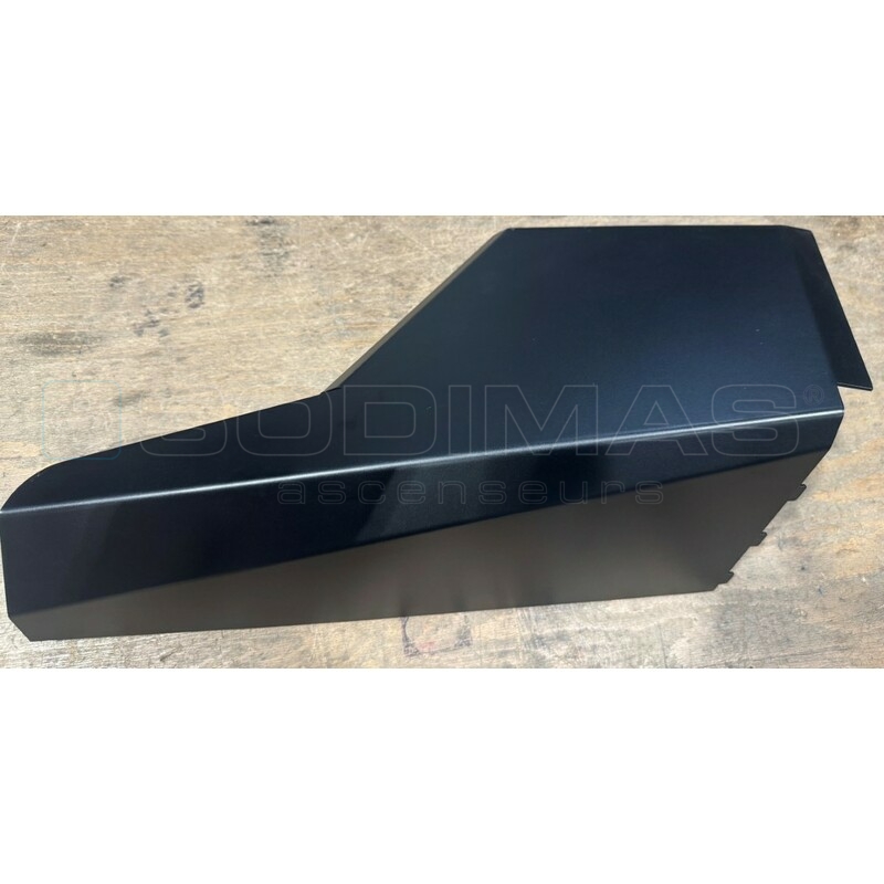 Coque acier revetu poudre noire gauche pour main courante -606NCT-compatible