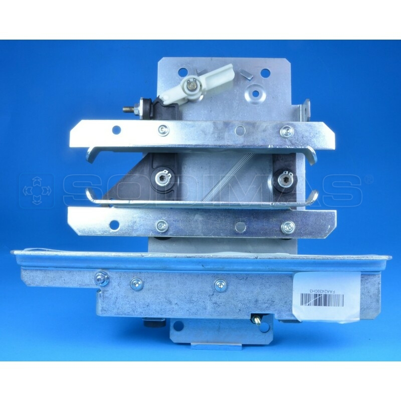 Pince porte PAX rampant 187 mm droite - ouverture vers la gauche vue du palier - ascenseur hydraulique/palière Prima-S FAA24390N3 ( remplace FAA24390H3 )