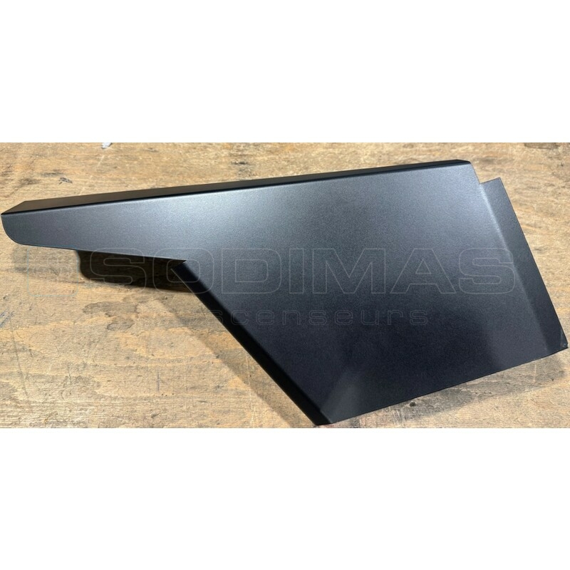 Coque acier revetu poudre noire droite pour main courante -606NCT-compatible